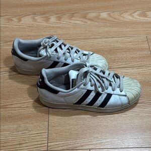 Adidas Superstar White with Black Stripes